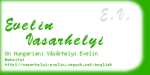 evelin vasarhelyi business card