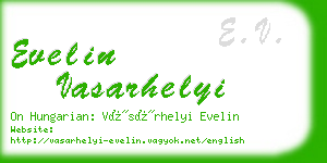 evelin vasarhelyi business card